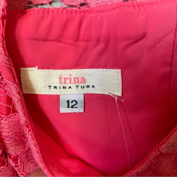 🩷🩷 NWT Trina Turk lace PINK Dress - Parry Sleeveless Lace Sheath SIZE 12 🩷🩷 - Picture 13 of 13